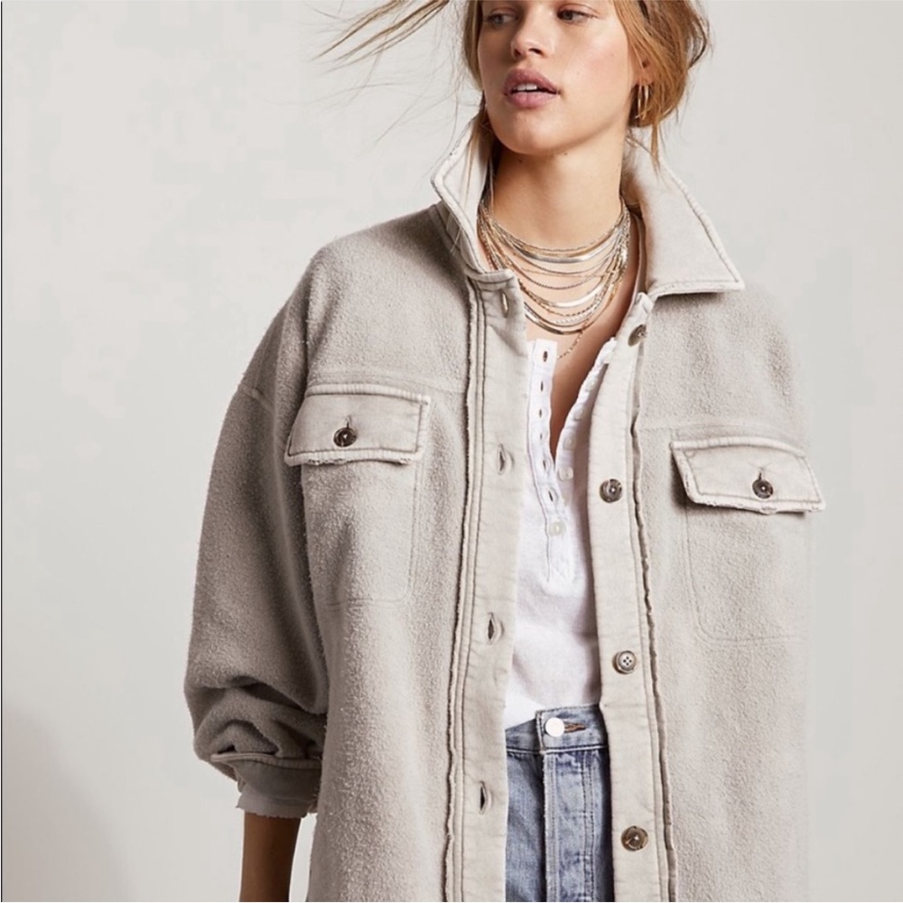 Free People Ruby Jacket- Stone, S